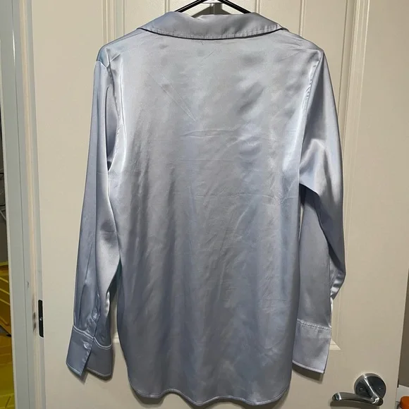Satin button down blouse - Picture 2 of 3